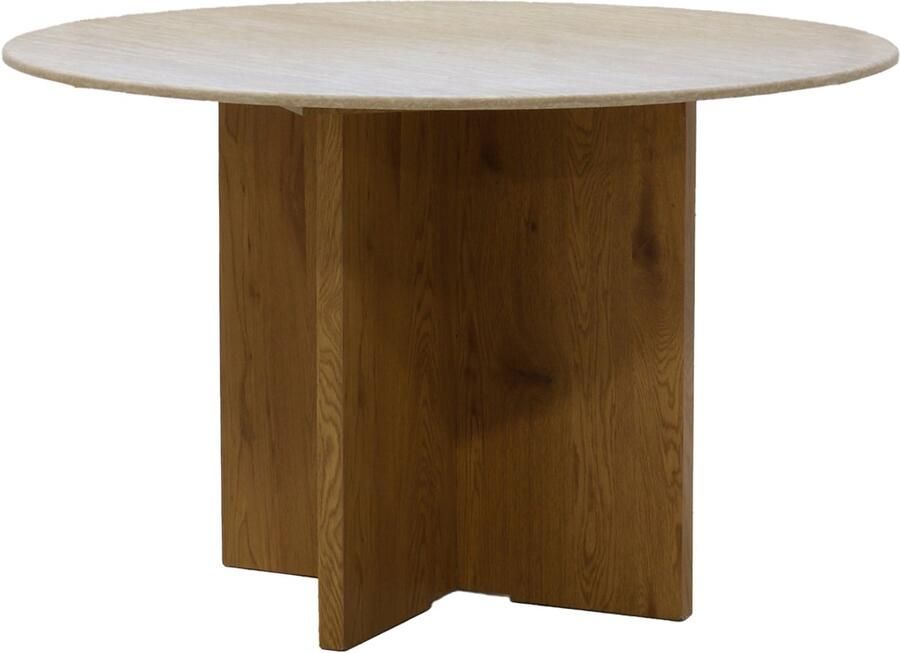 Giga Meubel Eettafel Faria Rond Marmer Naturel 120x120x76cm