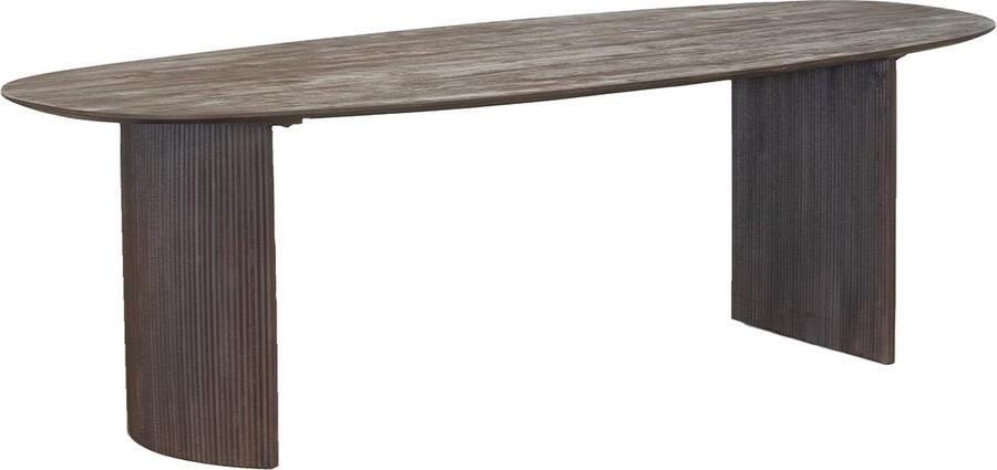 Giga Meubel Eettafel Deens Ovaal 300cm Donkerbruin Mangohout Feline - Foto 2