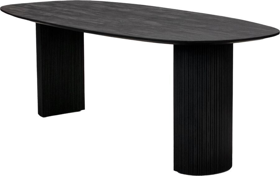 Giga Meubel Eettafel Deens Ovaal 200cm Zwart Mangohout Feline - Foto 3