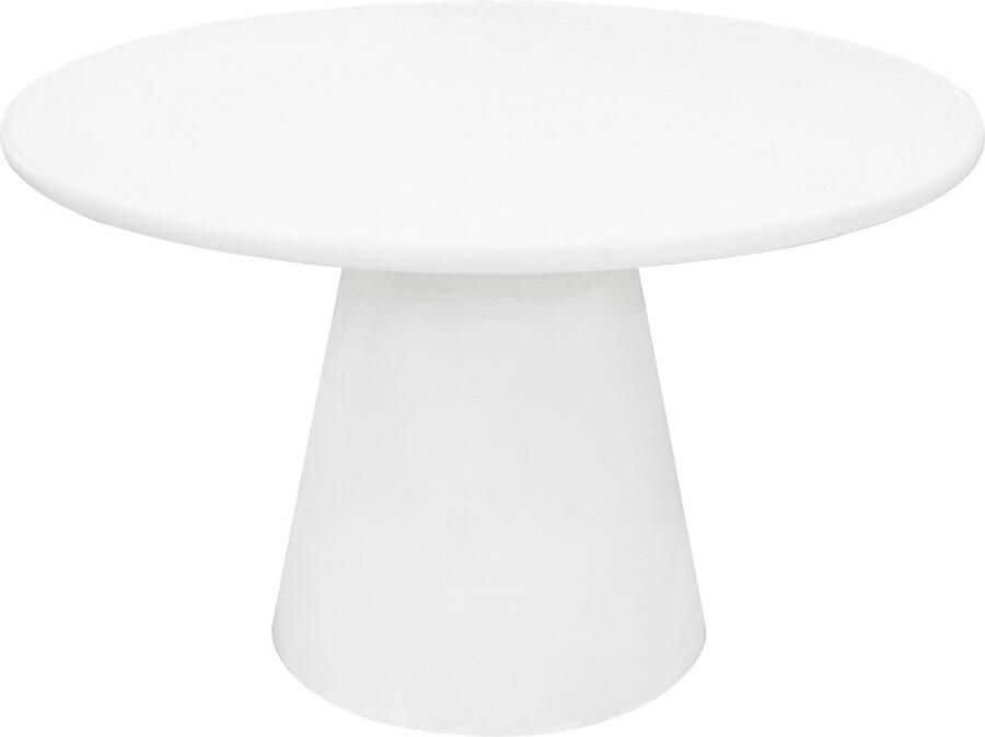 Giga Meubel Eettafel Rond Wit 120cm Beton Ciré Fenna