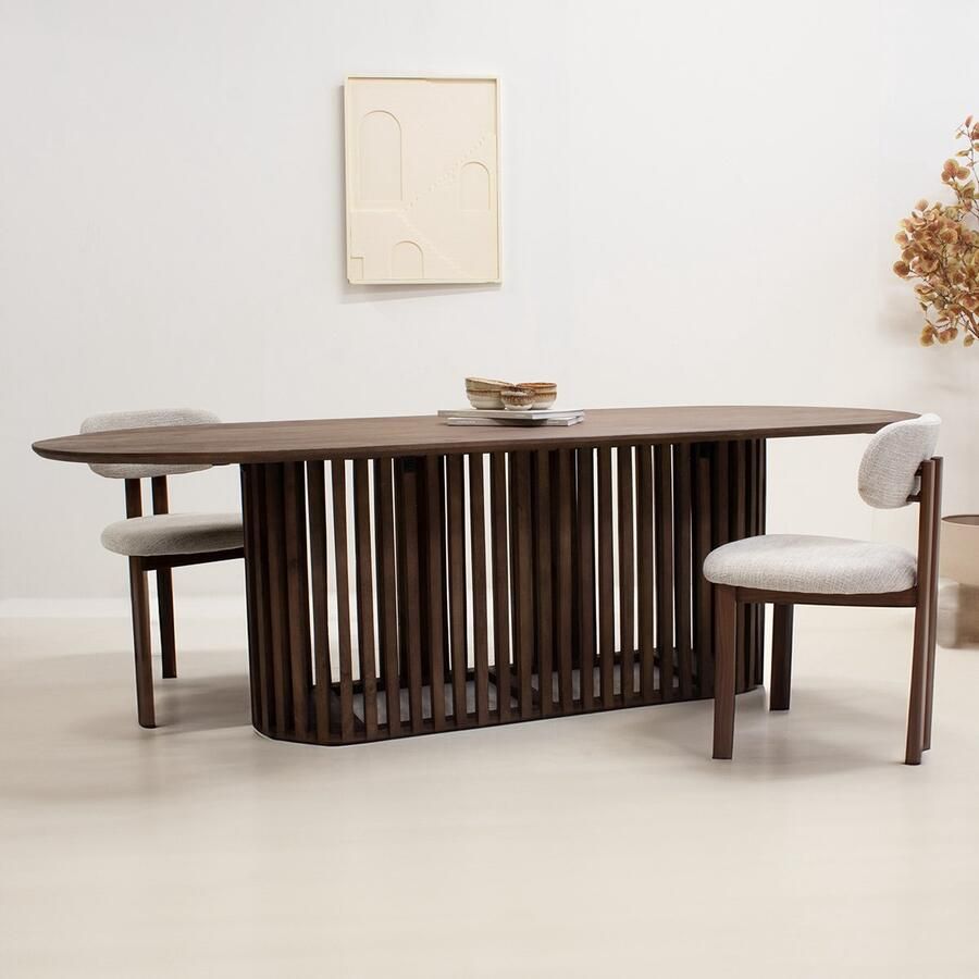 Giga Meubel Eettafel Donkerbruin Mangohout 250x110x76cm Ferran - Foto 2