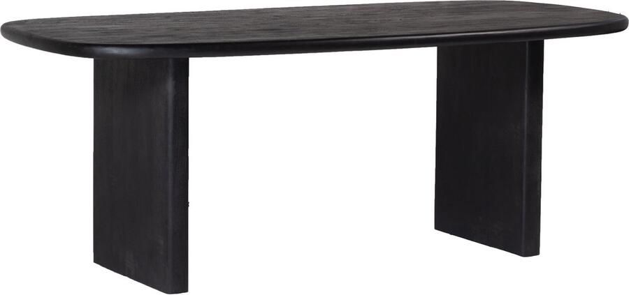 Giga Meubel Eettafel Zwart Ovaal Mangohout 240x100x77cm Eettafel Gin - Foto 3