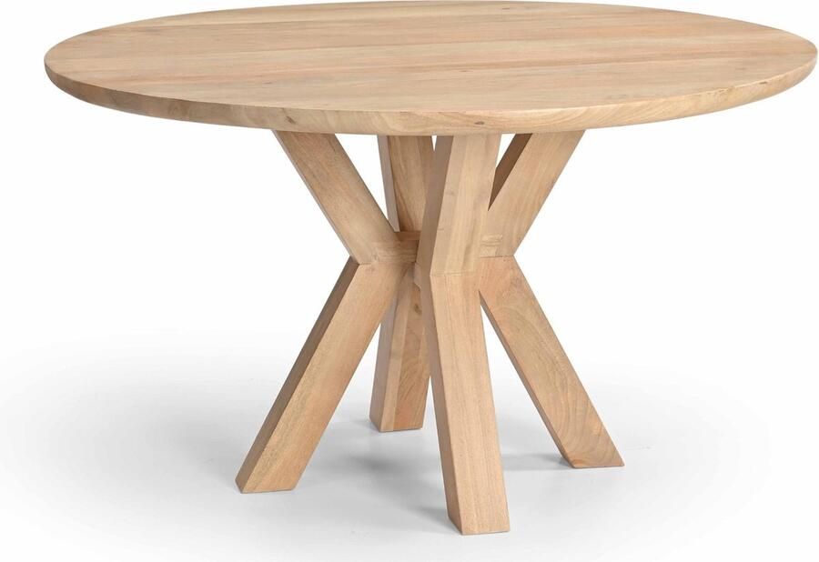 Giga Meubel Eettafel Ø150cm Naturel Mangohout Tafel Heleen