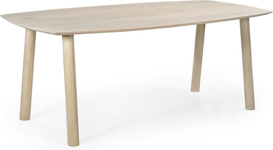 Giga Meubel Eettafel Leone Deens Ovaal 200cm Naturel Mangohout 6-8 Personen