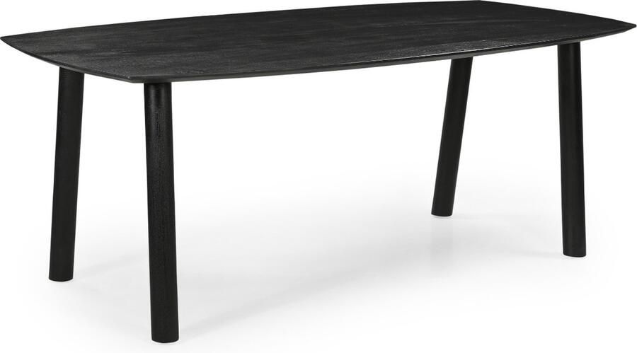Giga Meubel Eettafel Deens Ovaal 200cm Zwart Mangohout 6-8 Personen Leone - Foto 2