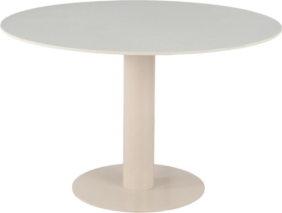Giga Meubel Eettafel Rond Wit Keramisch 120cm Eettafel Malia