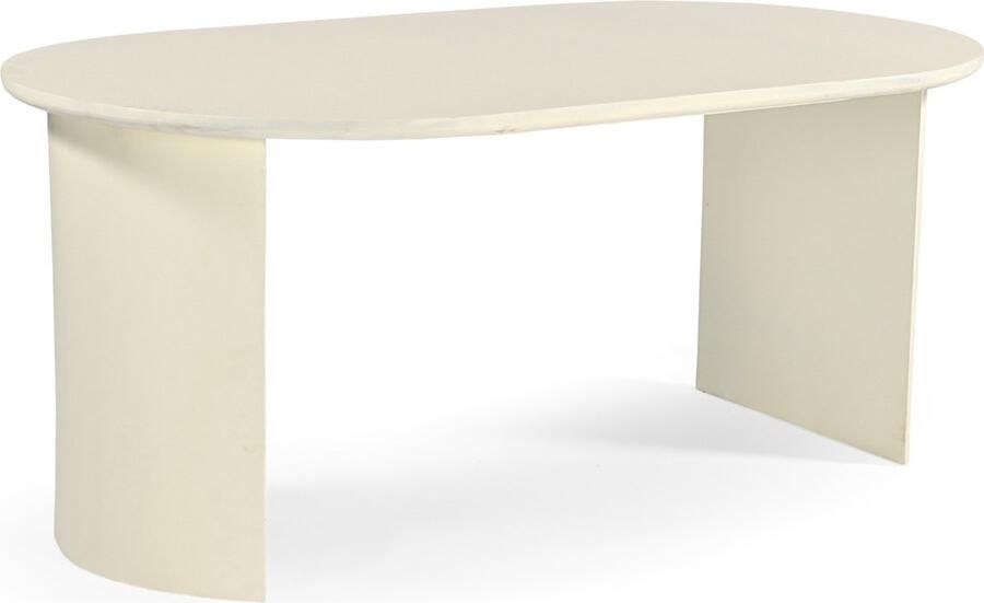 Giga Meubel Eettafel Ovaal 180cm Beige Betonlook Demy - Foto 2