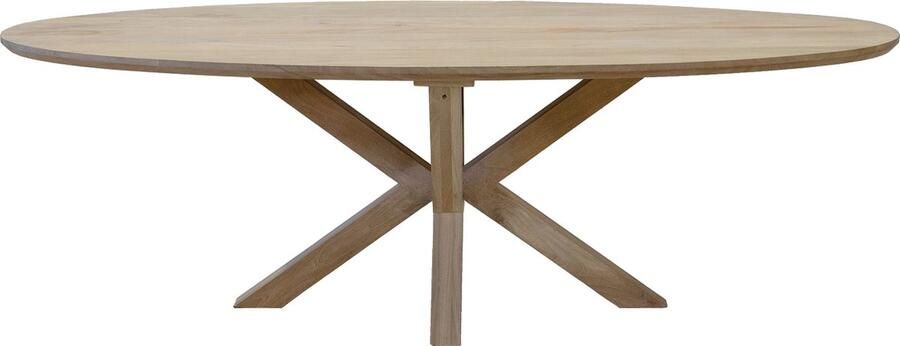 Giga Meubel Eettafel Ovaal Naturel 160cm Mangohout Eettafel Onno - Foto 3