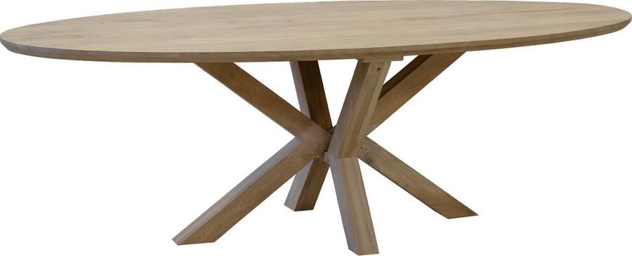 Giga Meubel Eettafel Ovaal Naturel 200cm Mangohout Eettafel Onno - Foto 3