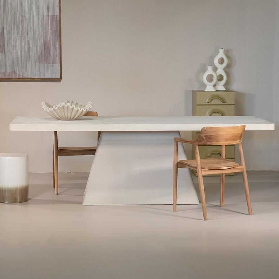 Giga Meubel Eettafel Rechthoek 200cm Beige Eco Composiet Avia