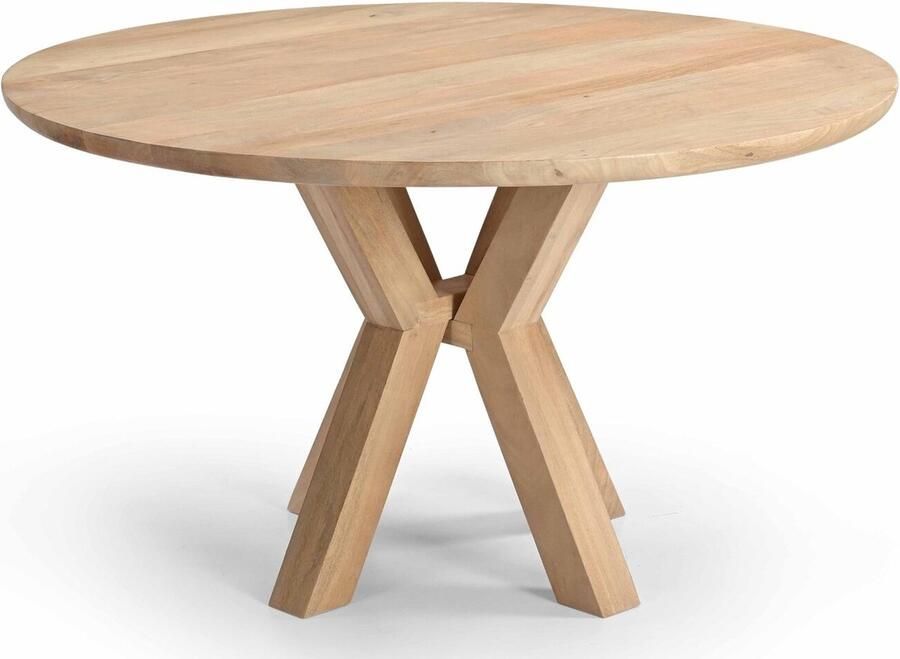 Giga Meubel Eettafel Naturel Mangohout Rond 4-6 Personen 130cm Heleen - Foto 2