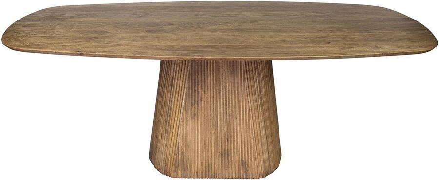 Giga Meubel Eettafel Wave Centrale Poot Mangohout 215cm