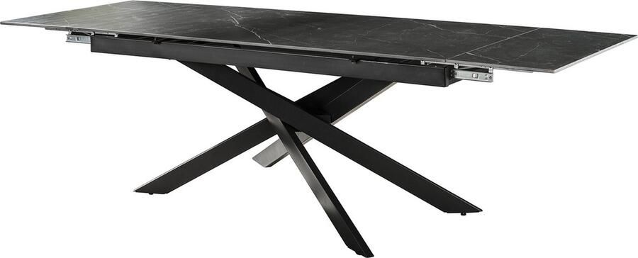 Giga Meubel Eetkamertafel Keramiek Zwart Uitschuifbaar 260x90x76cm