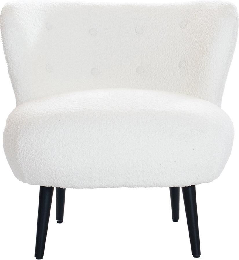 Giga Meubel Fauteuil Beige Bouclé Stof 74x77x71cm fauteuil Pieter - Foto 3