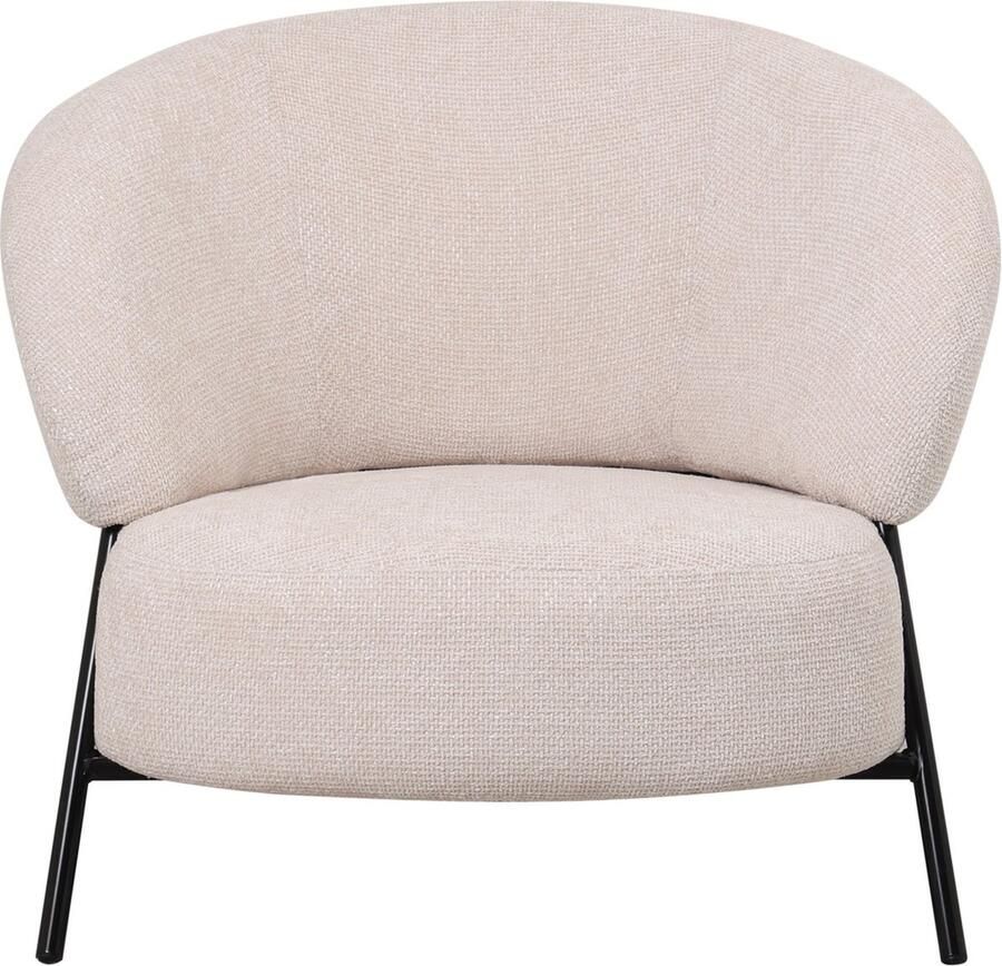 Giga Meubel Fauteuil Beige Stof|Textiel Japandi Stijl