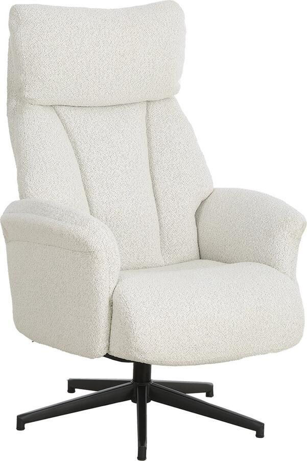 Giga Meubel Relaxfauteuil Draaibaar Off-White Stof Jonas