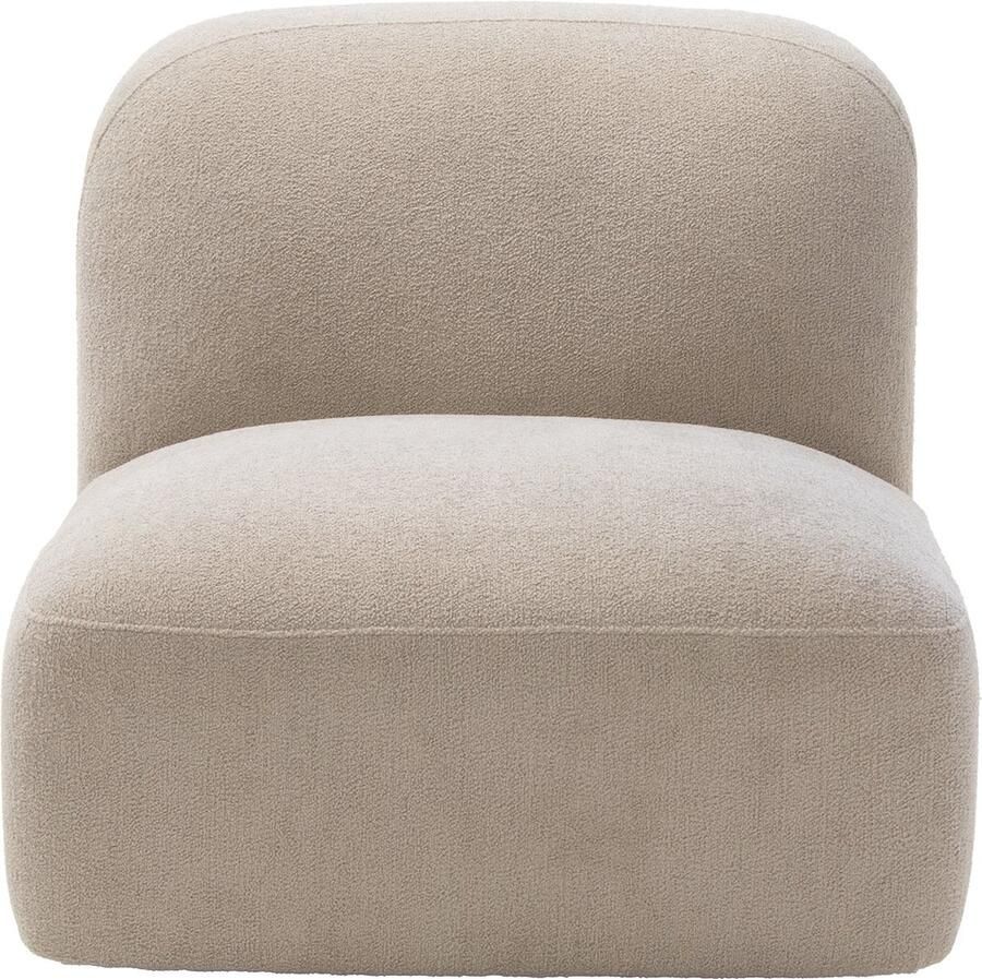 Giga Meubel Draaifauteuil Stof Taupe Zitbreedte 76cm 76x106x75cm Mary