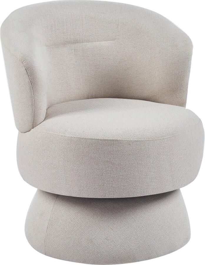 Giga Meubel Draaifauteuil Beige Stof Zithoogte 45cm Moïse