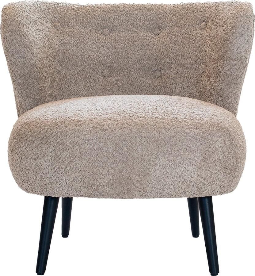 Giga Meubel Fauteuil Taupe Bouclé Stof 74x77x71cm fauteuil Pieter - Foto 3