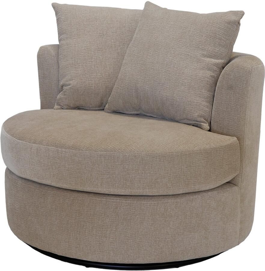 Giga Meubel Fauteuil Thony Luxe Draaibaar Taupe Zithoogte 46cm