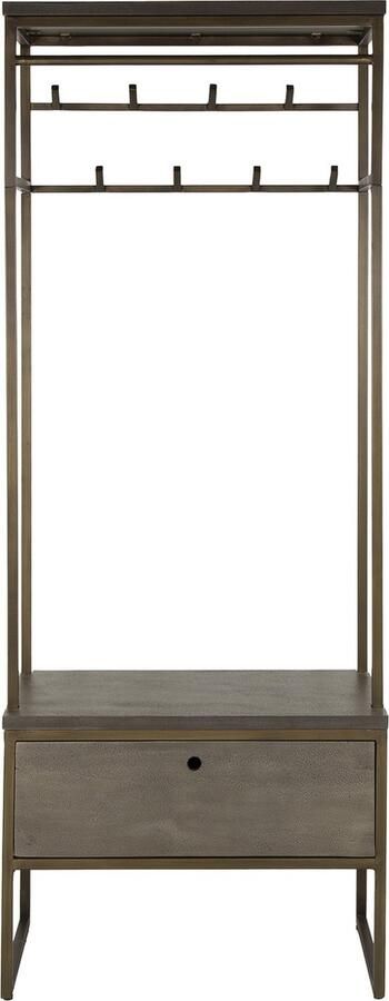 Giga Meubel Garderobemeubel Ferro 70x35x181cm Brons Antiek