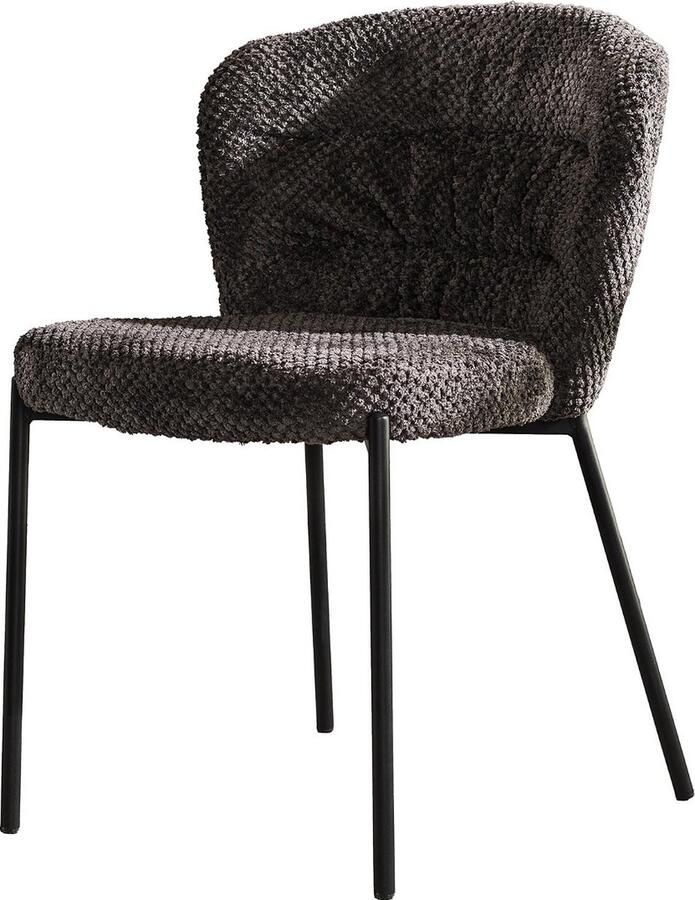 Giga Meubel Giga Living Eetkamerstoel Stof Antraciet 56x59x79cm Set van 2