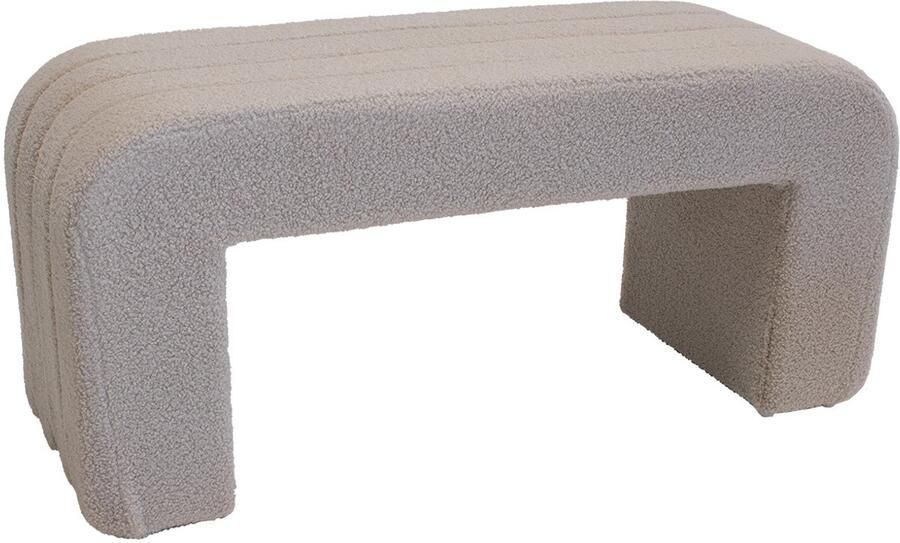 Giga Meubel Bankje Sera Bouclé Taupe 2-zits Halbankje