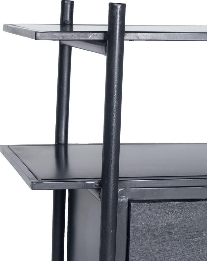 Giga Meubel Tv-Meubel Zwart Mangohout 130x38x70cm Tv-Meubel Antoni - Foto 3