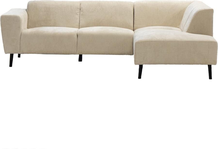 Giga Meubel Hoekbank Beige 3-Zits Rechts 242x160x73cm Turin