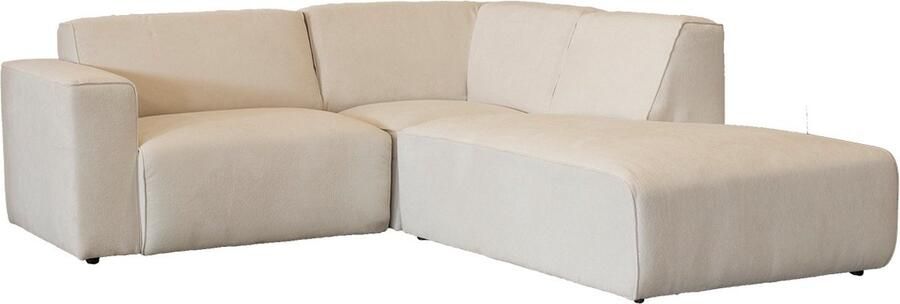 Giga Meubel Hoekbank Beige Stof 2 5-zits Rechts 210x255x78cm Parijs