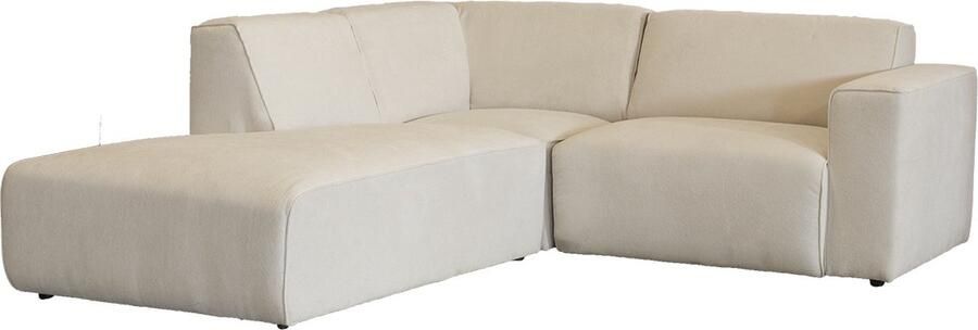Giga Meubel Hoekbank Beige Stof 2 5-zits Links 210x255x78cm Parijs
