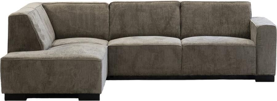 Giga Meubel Hoekbank Taupe 3 5-Zits Links 274x205x80cm Napoli