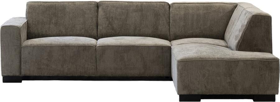 Giga Meubel Hoekbank Taupe 3 5-Zits Rechts 274x205x80cm Napoli