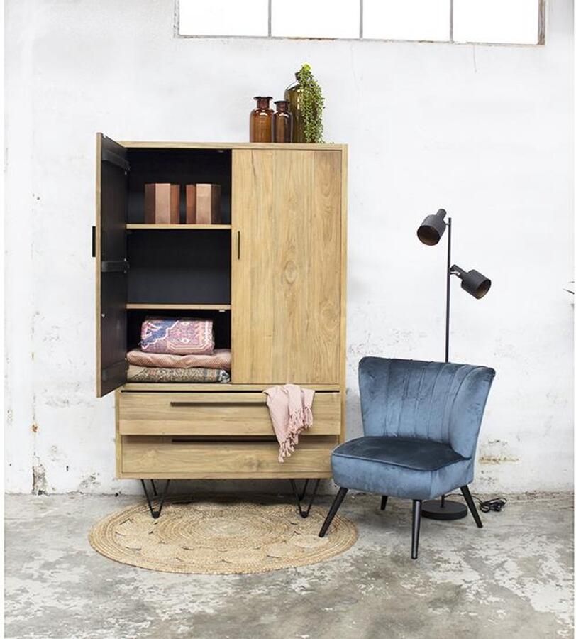 Giga Meubel Houten Kast Matte Afwerking 110x40x160cm Kast Ubud - Foto 2