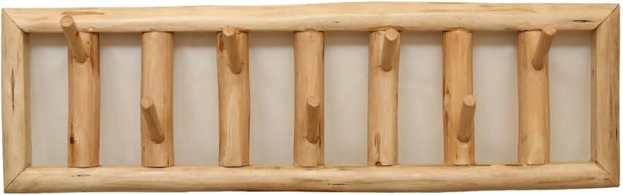 Giga Meubel Kapstok Siva Mangohout Naturel 7 Haken 70x13x21cm - Foto 2