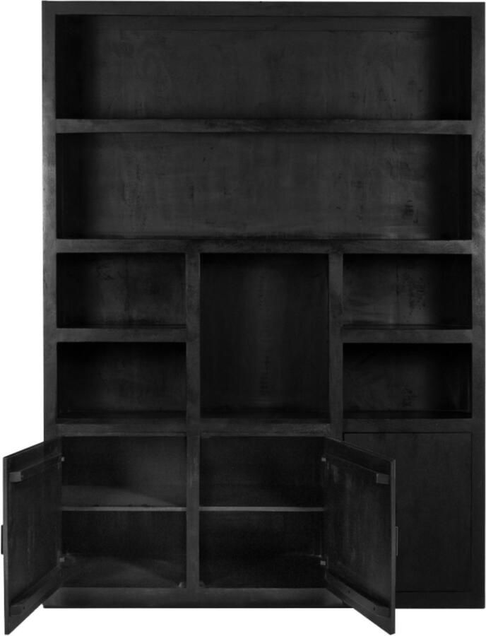 Giga Meubel Kast Hardhout Zwart 160x45x220cm Kast Xander XL - Foto 3