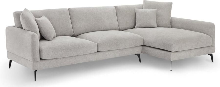 Giga Meubel Loungebank Rechts Grijs 290x95x90cm Zithoogte 48cm