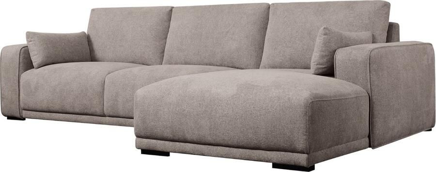 Giga Meubel Loungebank Rechts Zandkleur Stof 305x105x85cm Zitdiepte 64cm