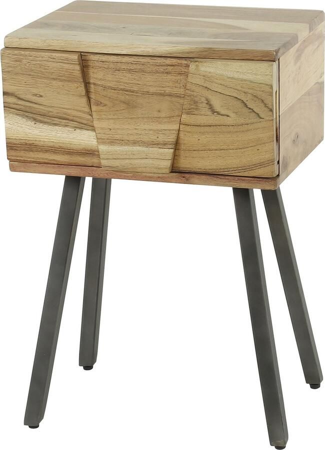 Giga Meubel Nachtkastje Demn Bruin Hout 1-Lade 60x40x30cm - Foto 2