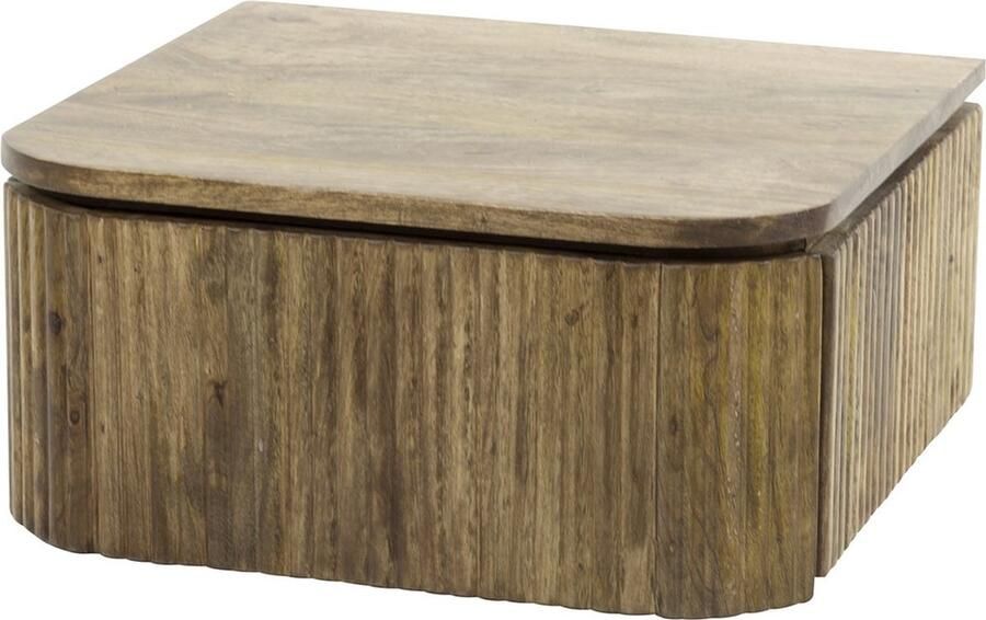 Giga Meubel Nachtkastje Hangend Wave 1 Lade Massief Mango Zandkleur - Foto 2