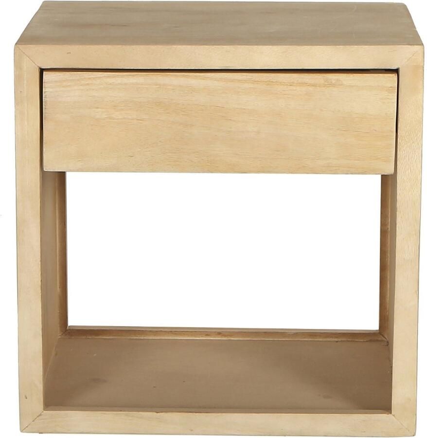 Giga Meubel Nachtkastje Jeff Zwevend Naturel Hout 40x30x40cm - Foto 2