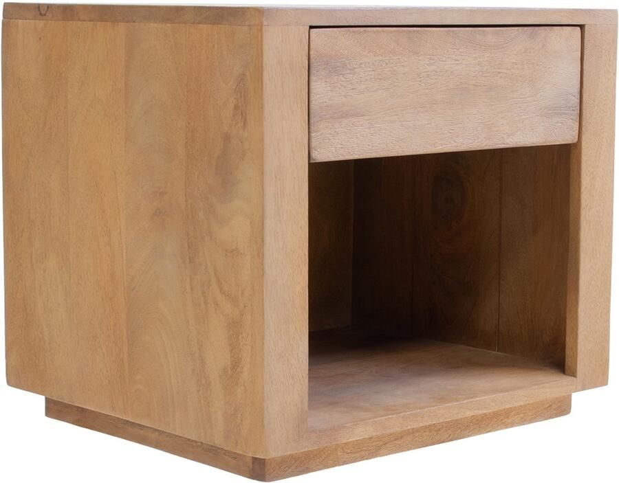 Giga Meubel Nachtkastje Macie Naturel Mangohout 45x38x40cm