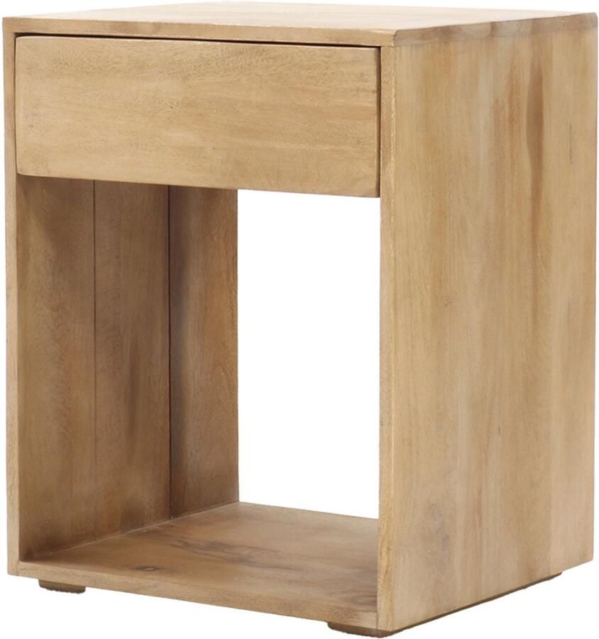 Giga Meubel Nachtkastje Mees Naturel Mangohout 45x38x57cm