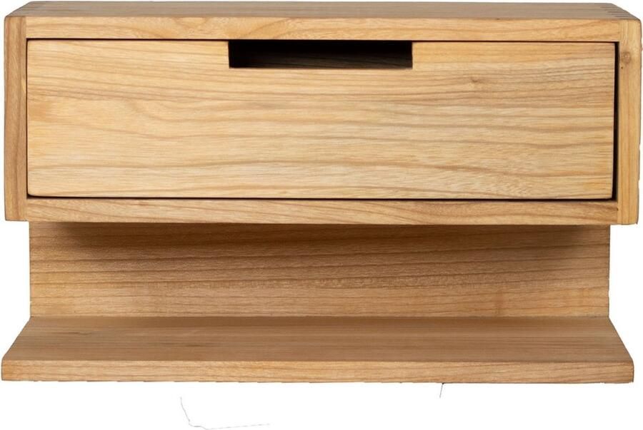 Giga Meubel Nachtkastje Landelijk Met Lade Naturel 35x20x20cm - Foto 2