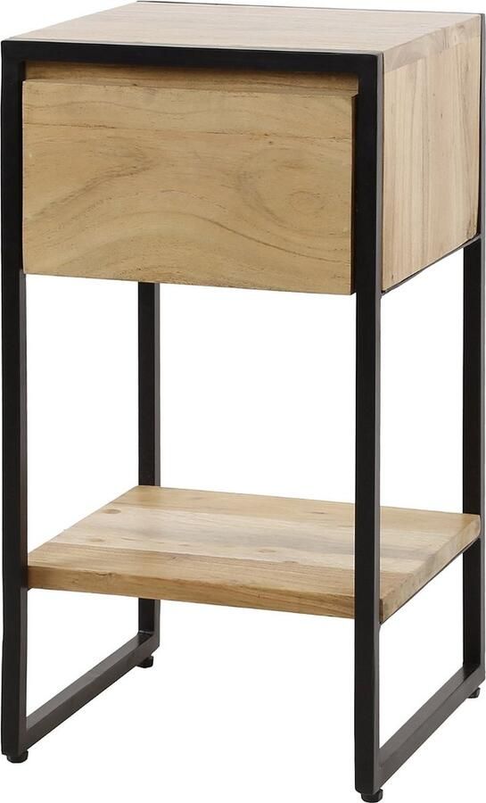 Giga Meubel Nachtkastje Straight Naturel Acaciahout 30x30x55cm - Foto 2