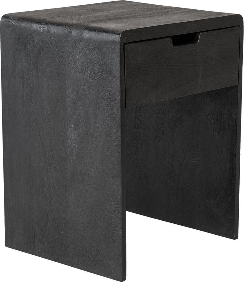 Giga Meubel Nachtkastje Zwart Mangohout 45x38x57cm Diane