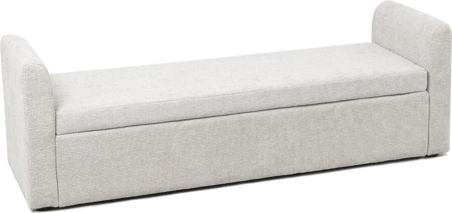 Giga Meubel Opbergbank Stof Beige 2 Zitplekken 151x45x50cm Calvin - Foto 2