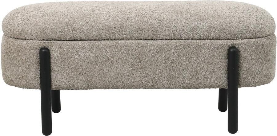 Giga Meubel Opbergbank Stof Taupe Met Opbergruimte 108x41x48cm Vieve - Foto 2