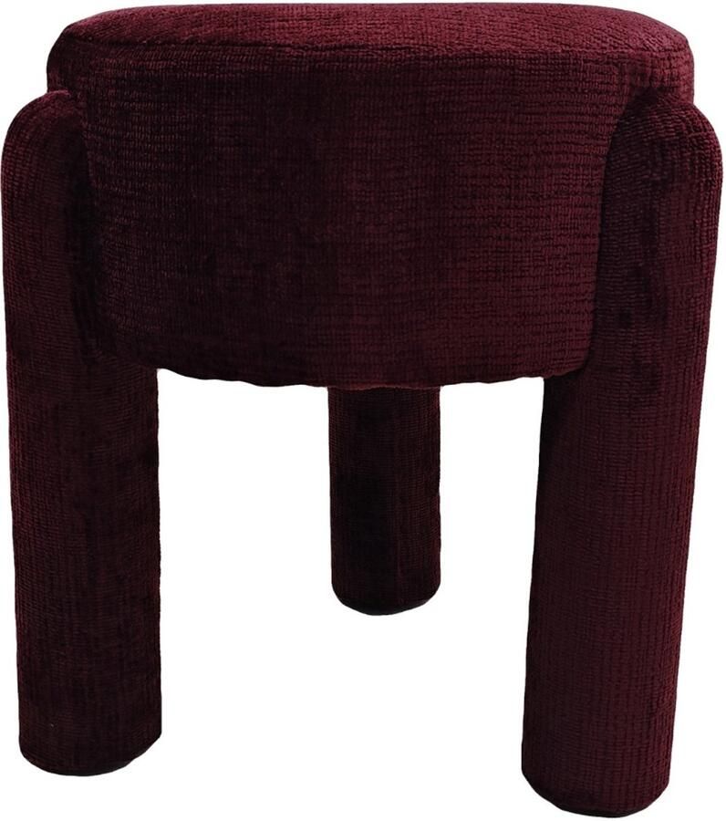 Giga Meubel Poef Yara Stof Burgundy 44x44x42cm - Foto 2