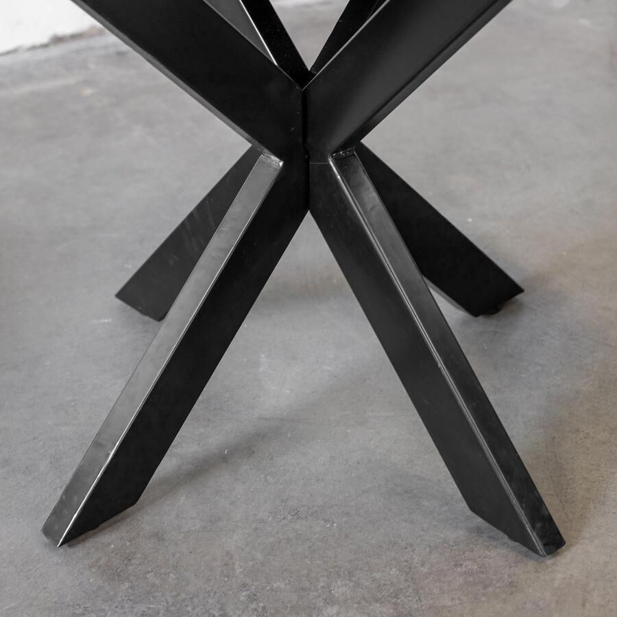 Giga Meubel Ronde Eettafel Hout & Metaal Eettafel Thijs Ø150cm - Foto 2